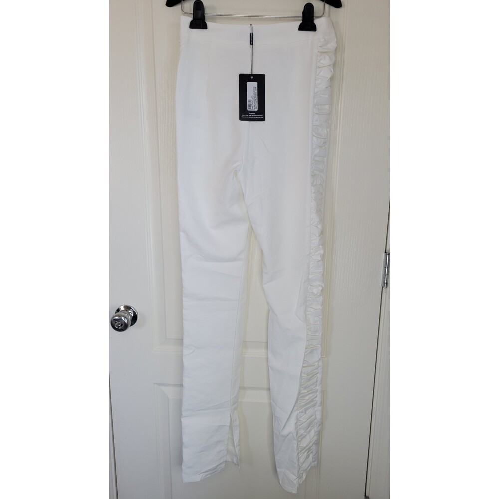 PrettyLittleThing Ruched Panel Straight Leg Pants - Picture 2 of 5